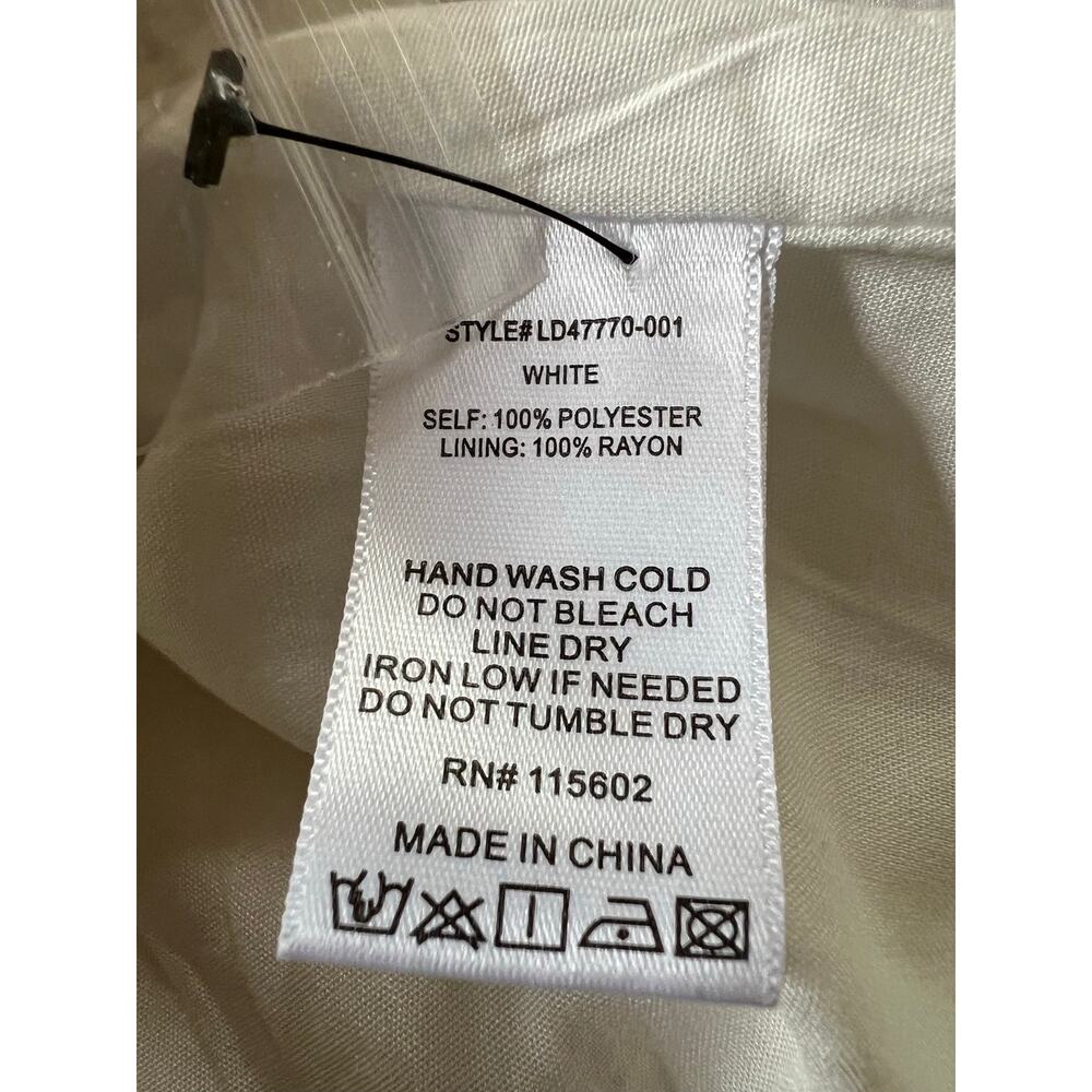 NEW All in Favor White Eyelet Mini Dress Cottagecore Milkmaid Dress Medium - Picture 9 of 10